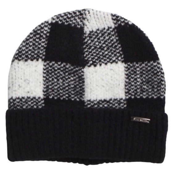Steve Madden Brushed Gingham Cuffed Beanie - Picture 1 of 8